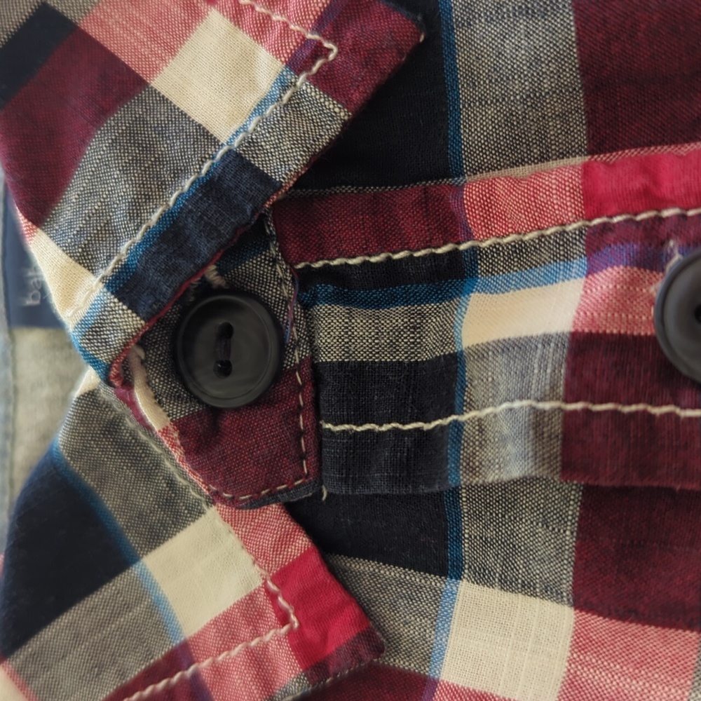 Baby Gap Plaid Lined Long Sleeve Button Down Shirt Toddler 18-24 Months Red Blue - Picture 12 of 12